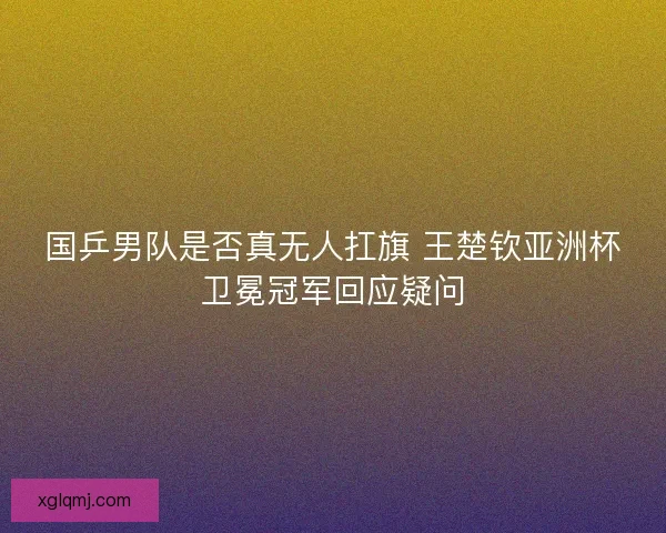 国乒男队是否真无人扛旗 王楚钦亚洲杯卫冕冠军回应疑问