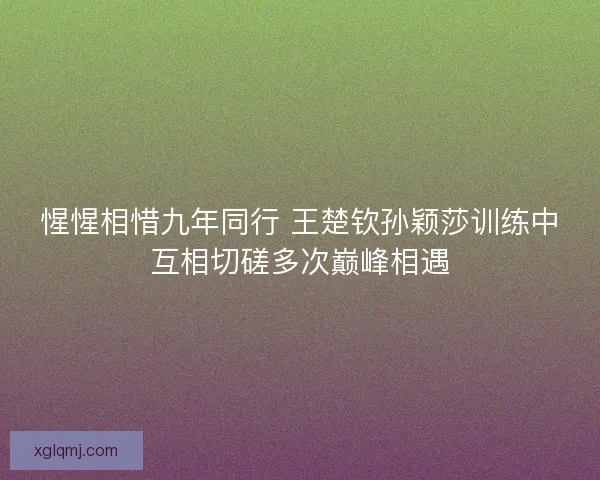 惺惺相惜九年同行 王楚钦孙颖莎训练中互相切磋多次巅峰相遇 惺惺相惜九年同行 王楚钦孙颖莎训练中互相切磋多次巅峰相遇